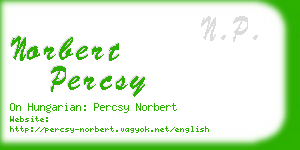 norbert percsy business card